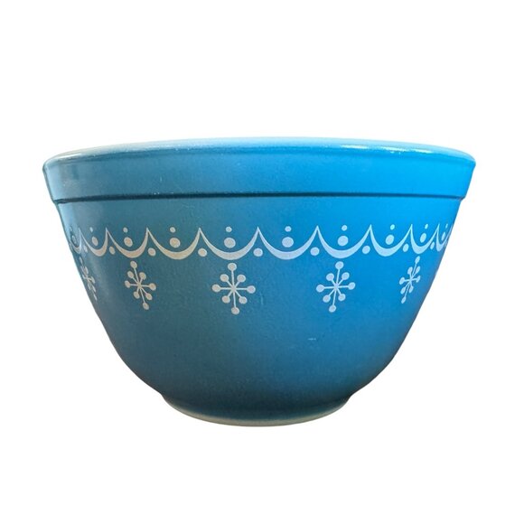 Vintage Pyrex By Corning Snowflake Blue #401 Nesting Bowl Replacement USA - Picture 2 of 14